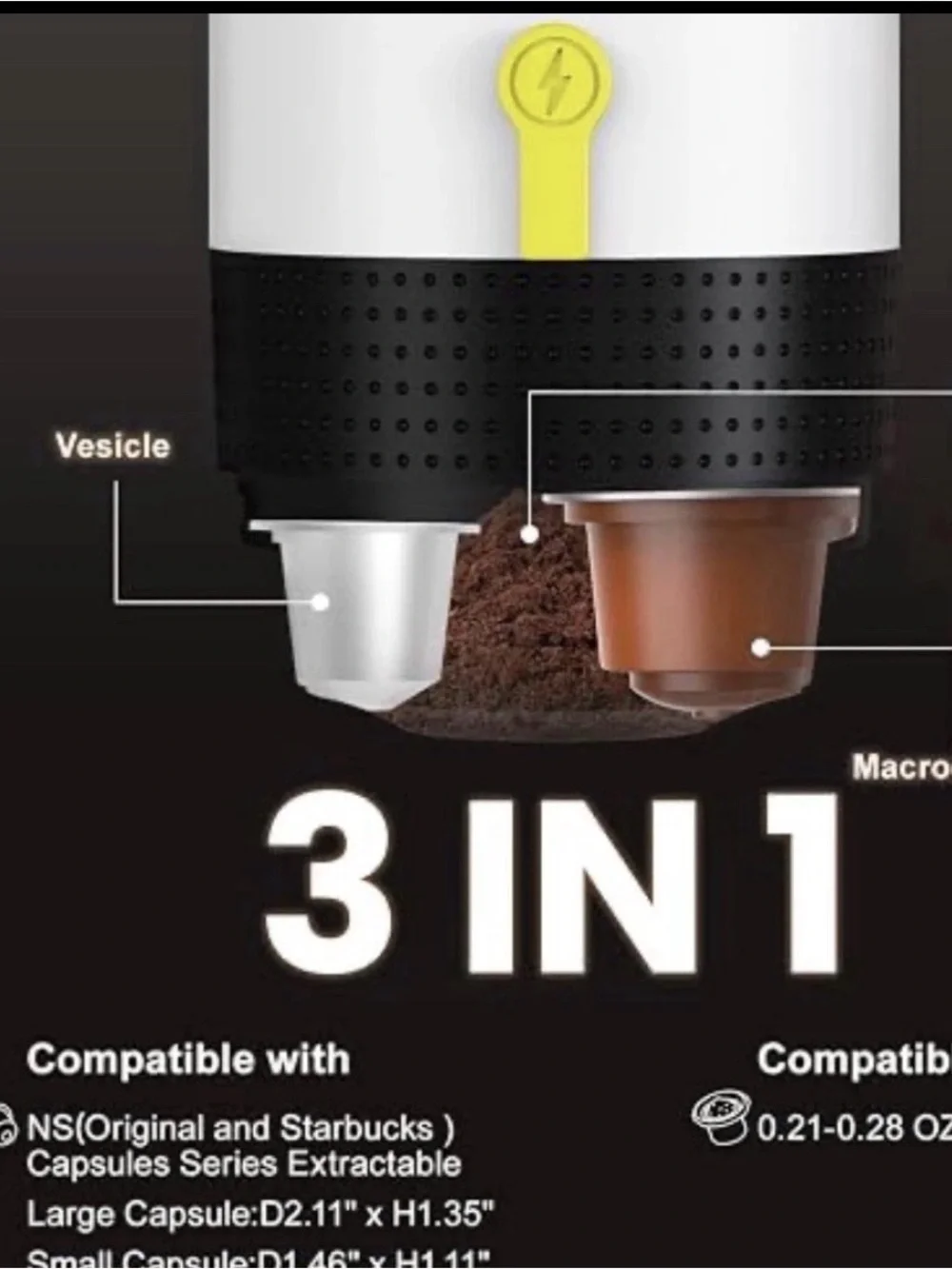 Aibokee Portable Espresso Machine 3-in-1 Self-Heating Coffee Maker 20 Bar Travel